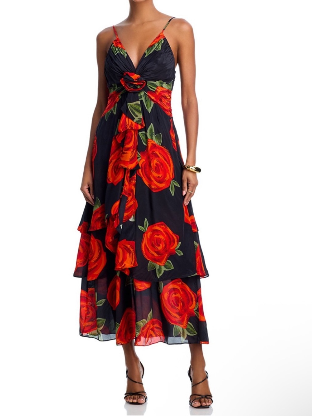 FARM Rio Latin Roses Black Flower Dress - Picture 5 of 5
